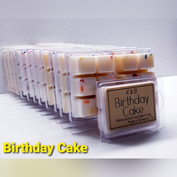 BIRTHDAY CAKE -Soy blend Hand poured, Highly Fragranced Wax Melts- $8 per pack - Picture 7 of 7